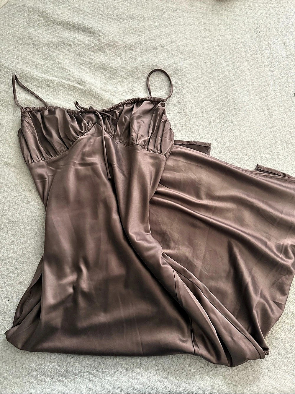 Windsor Satin Maxi Dress in Mauve Size Medium Like New